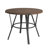 Alisier Black Finish Metal Round Counter Height Table - Dark Brown Table Top