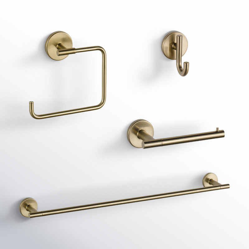 DELTA 4-Piece Vero Champagne Bronze Decorative Bathroom Hardware Set DELTA 4-Piece Vero Champagne Bronze Decorative Bathroom Hardware Set