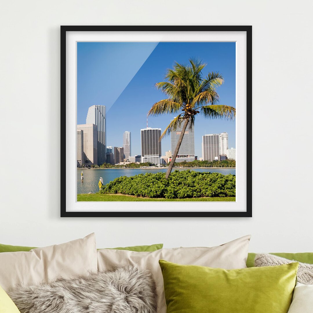 Gerahmtes Poster Miami Beach Skyline