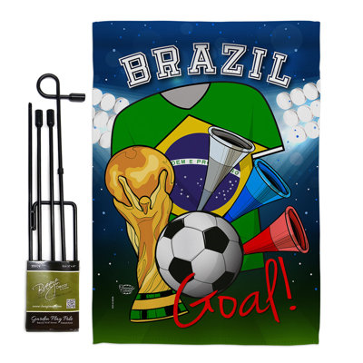 Ensemble de drapeaux 19 x 13 po en polyester Coupe du Monde