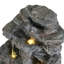 5-Tiered Concrete Tall Slim Fountain, 23.85"H –LED-Lit Column, Space-Saving Modern Outdoor Accent, All-Weather Resistant