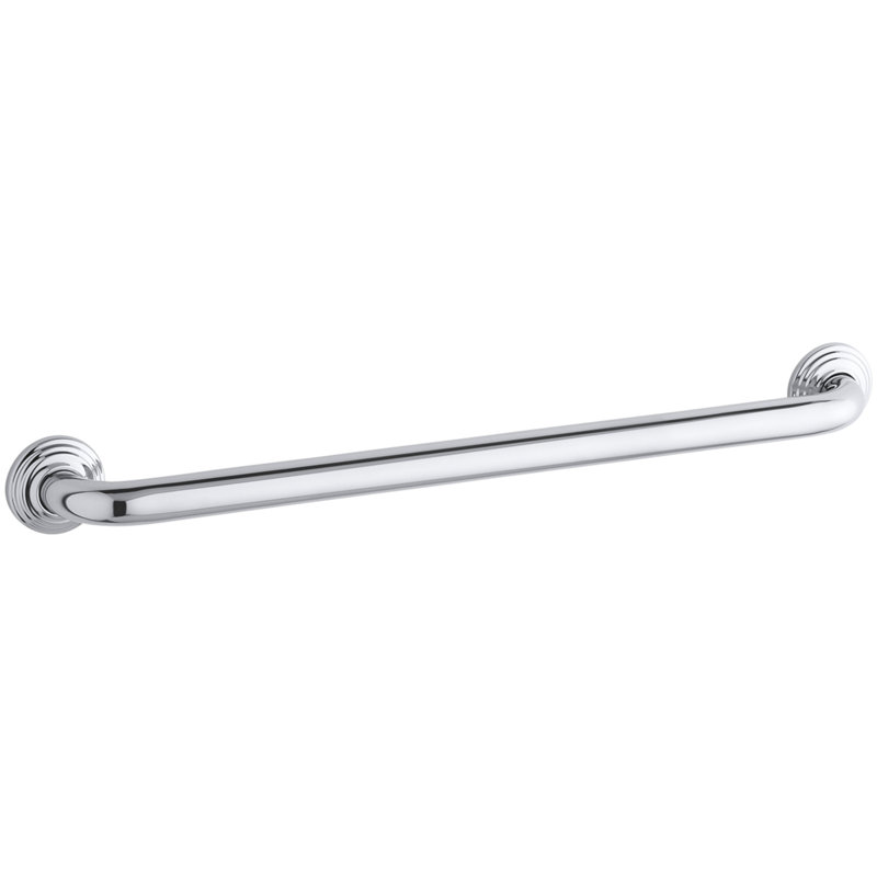 Traditional Grab Bar, 24"W, Polished Stainless