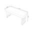 Bureau blanc rectangulaire en bois manufacturé avec 2 tiroirs-108508437