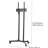 Rolling TV Stand, Mobile TV Cart For 32-65 Inch Screens, Height Adjustable, Portable Monitor Stand With Wheels Holds Up To 88 Lbs