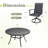 Round Patio Dining Set With 360° Swivel PVC-coated polyester Chairs-972657702