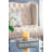 Unscented Flameless Pillar Candle with Marble Holder