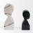 Shadow White & Black Marble Bookends