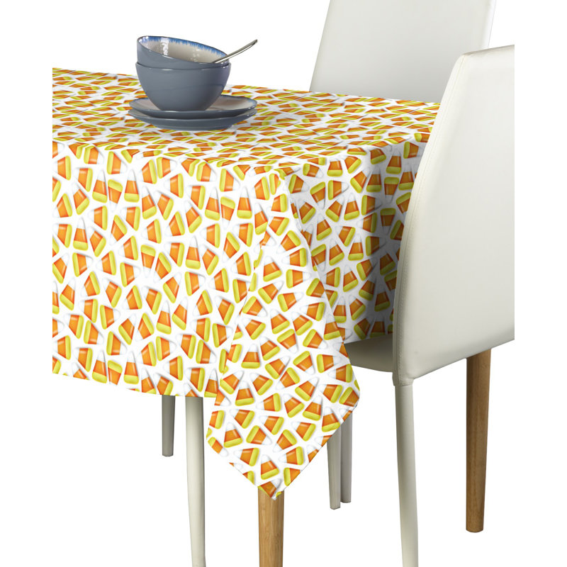 Escalera Geometric Tablecloth, 84" L x 60" W, White