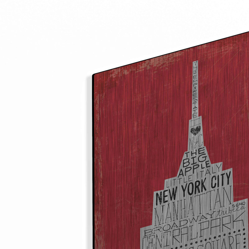Winston Porter «Iconic NYC IV» par Michael Mullan, art mural en métal, 16 po x 24 po