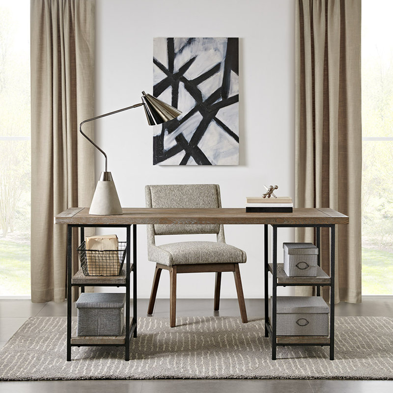 Desk, 30" H x 60" W x 28" D, Gray