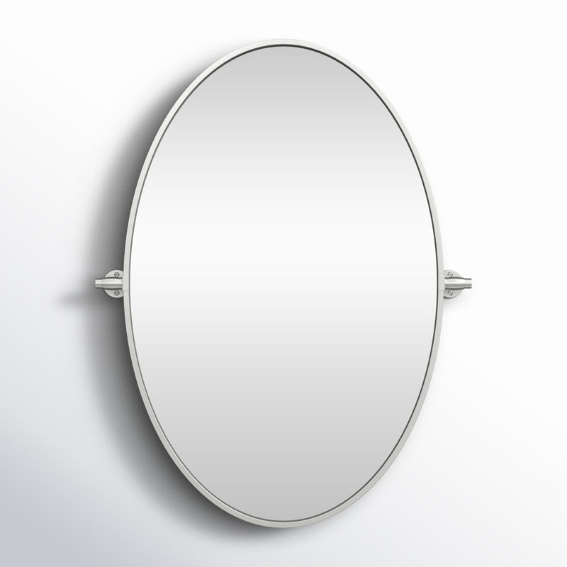 Belfield Metal Wall Mirror, 21" x 32", Silver