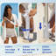 Parasol de plage avec ancrage au sable et plateau de table-484368491