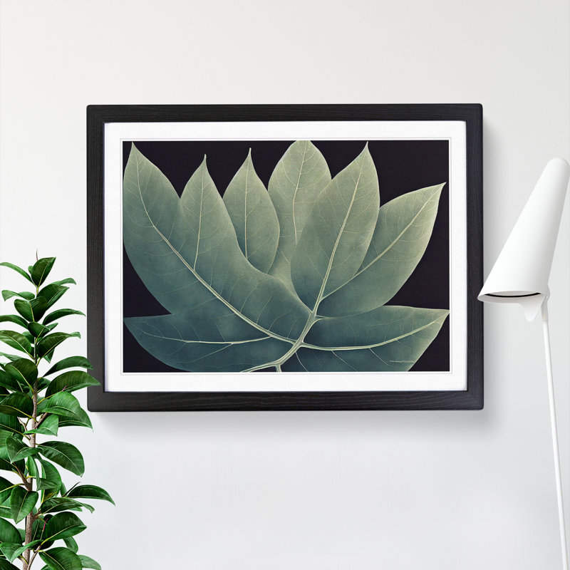 Adventurous Leaf - Single Picture Frame Painting, Black Framed, 34cm H x 46cm W x 2cm D