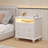 2-Drawer Nightstand With Light & Charging Station-369632465