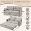 2 Seater Fabric Sofa Bed-13171674