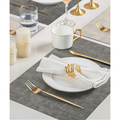 Leather/Faux Leather Solid Colour Rectangle Placemat