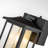 1-Light Black Dusk to Dawn Sensor Outdoor Wall Lantern with Seeded Glass and Built-in GFCI Outlets