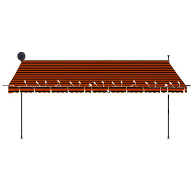 Dakota Fields 4cm W x 1.2cm D Fabric Orange/Brown Cover Retractable Patio Awning