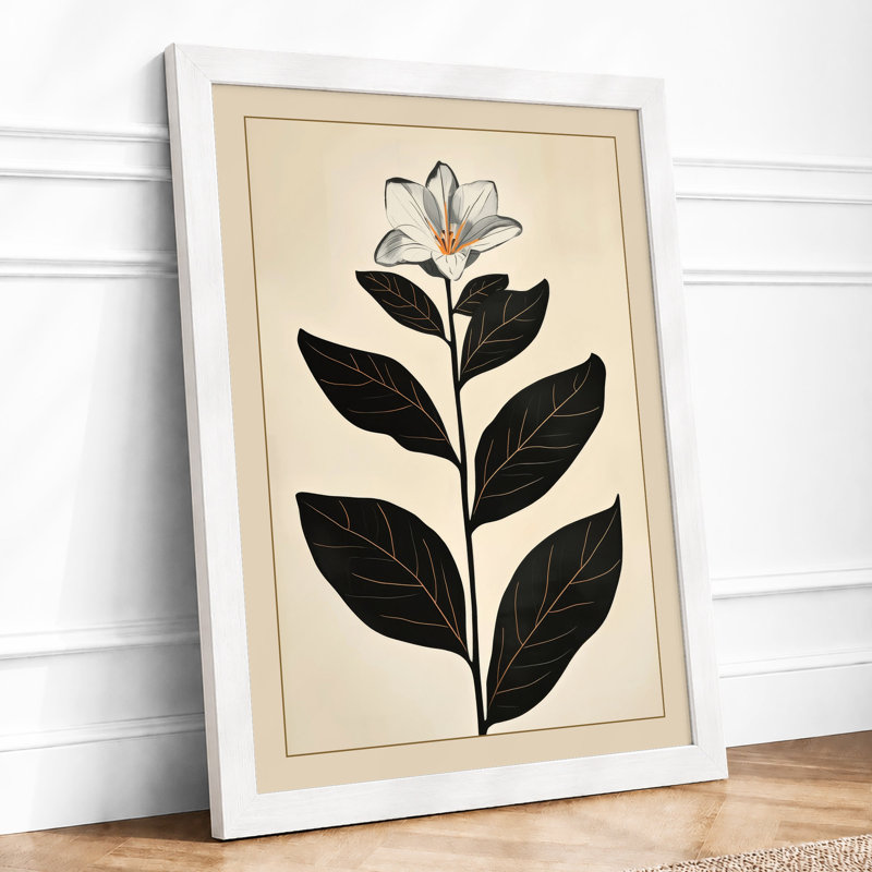 Study Botanical - Framed Print, A3 - 42.0 x 29.7 cm, White