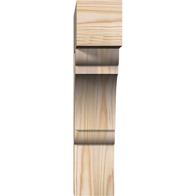 Olympic Block Bracket, 3 1/2"W Douglas Fir (Smooth), 16"H  x 16"D