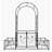 Miquez 86.48'' H x 79.38'' W Iron Arched Trellis