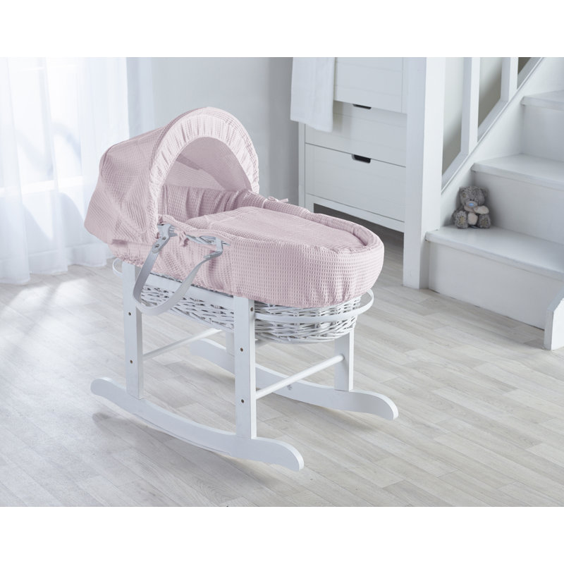 Moses Basket with Bedding with Mattress, Pink