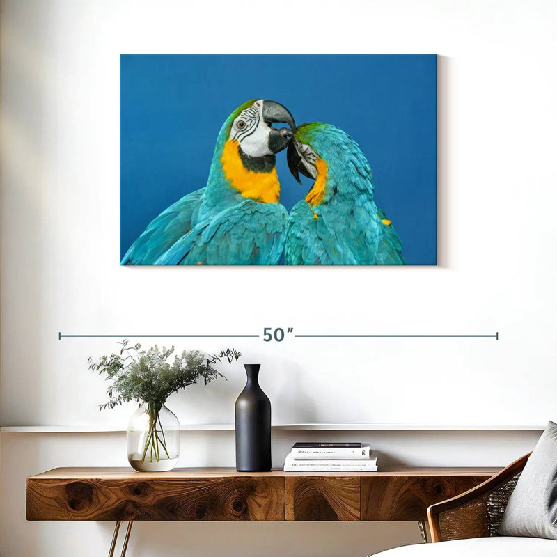 Macaw Love, 24" H x 36" W
