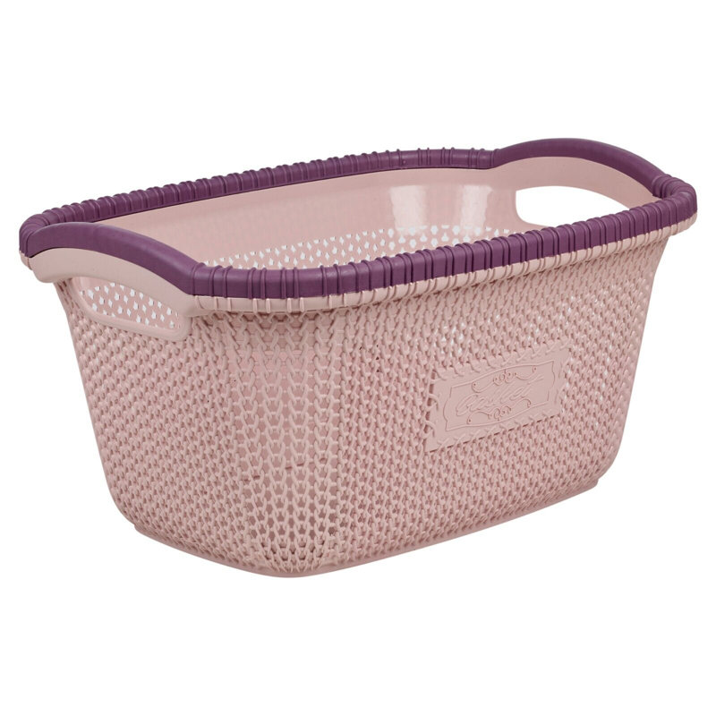 Rebrilliant Plastic Decorative Basket, Pink