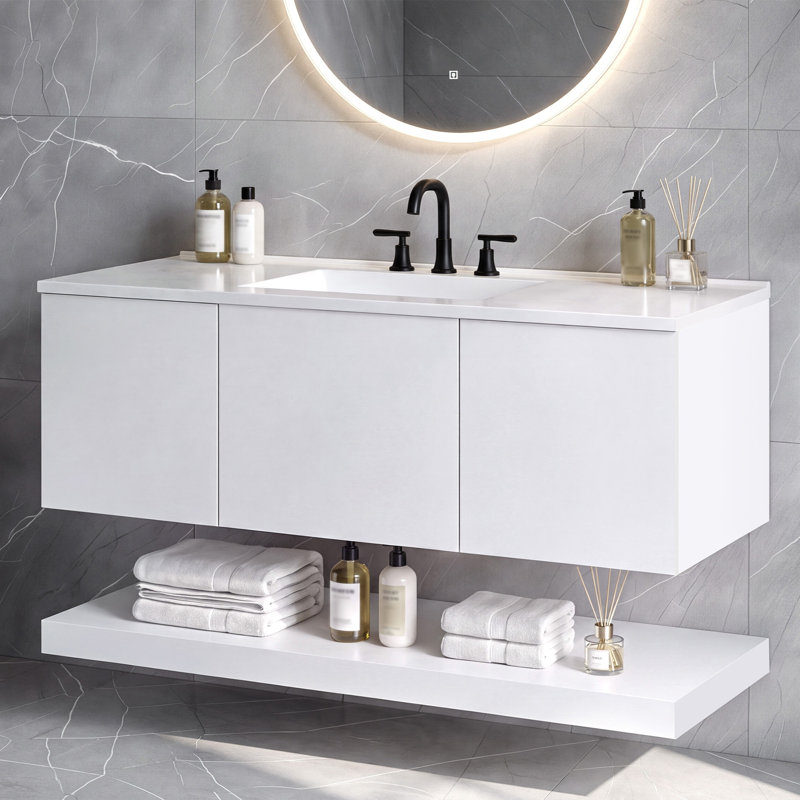 Meubles-lavabos modernes (incluant le meuble et le lavabo) Rangement en MDF