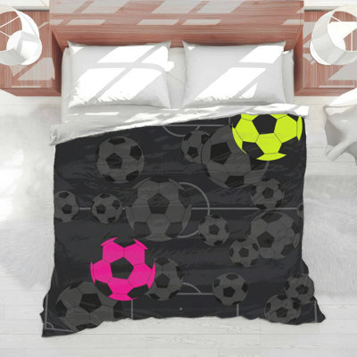 Soccer Field With Balls Comforter
