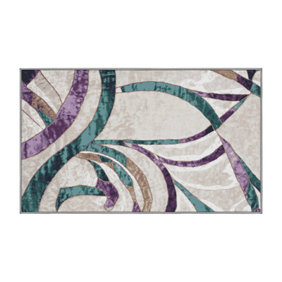 Tapis gris soyeux et moelleux