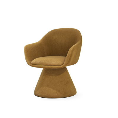 Fauteuil Russel en velours brun clair