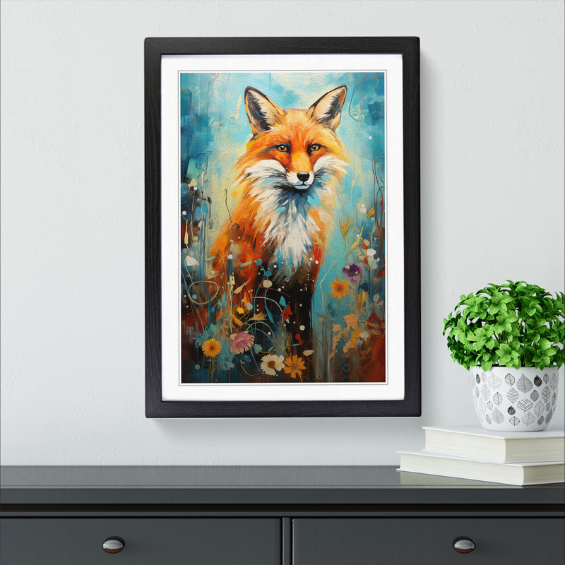 Single Picture Frame Print on Wood, 34cm H x 25cm W, Black Framed