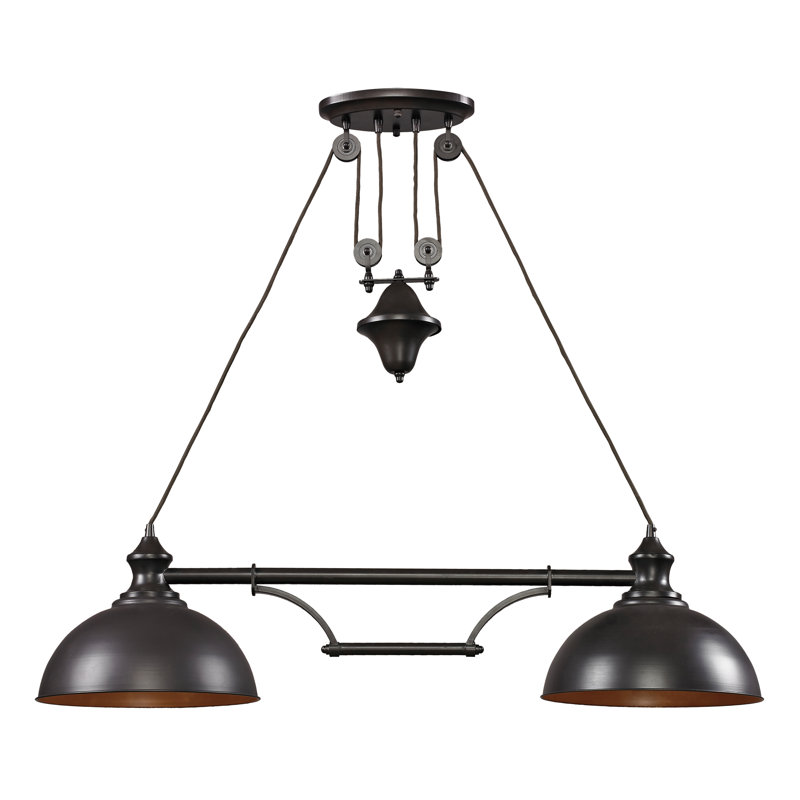Lustre linéaire à 2 lumières Farmhouse 44 po - Bronze huilé