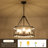 Napeague 5 - Light 19.7-inch Dimmable Drum Chandelier with Distressed Grain Accents-588439423