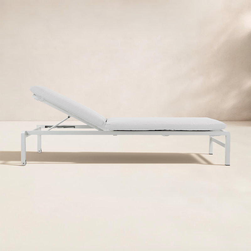 Olly Outdoor Chaise Lounge, White