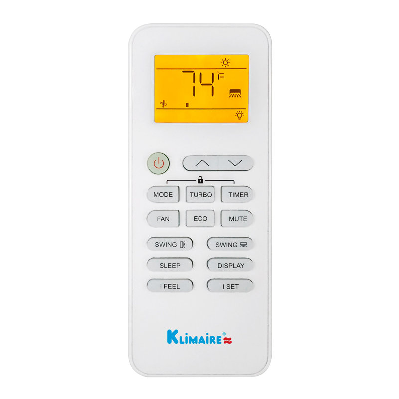 Klimaire 12,000 BTU White Wall-Mounted Ductless Mini Split with Heater and Remote