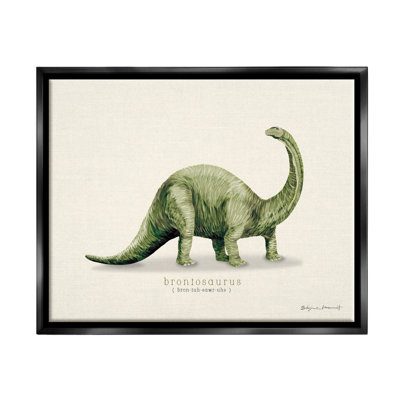 «Green Brontosaurus Dinosaur» par Sally Swatland - impression