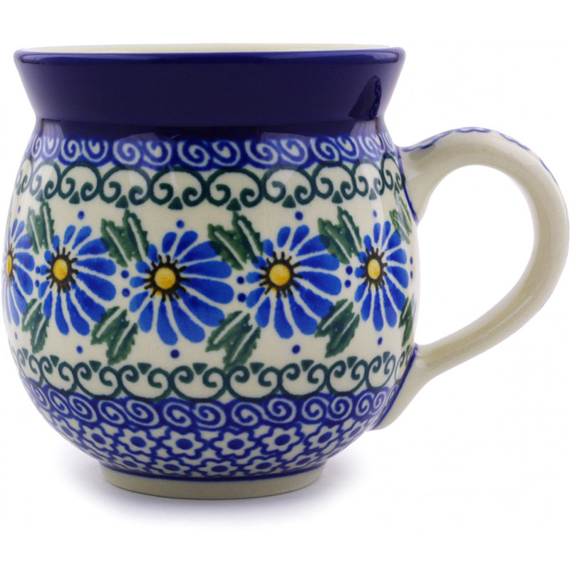 Tasse à bulles en grès poli 8 oz - French Daisy, 12
