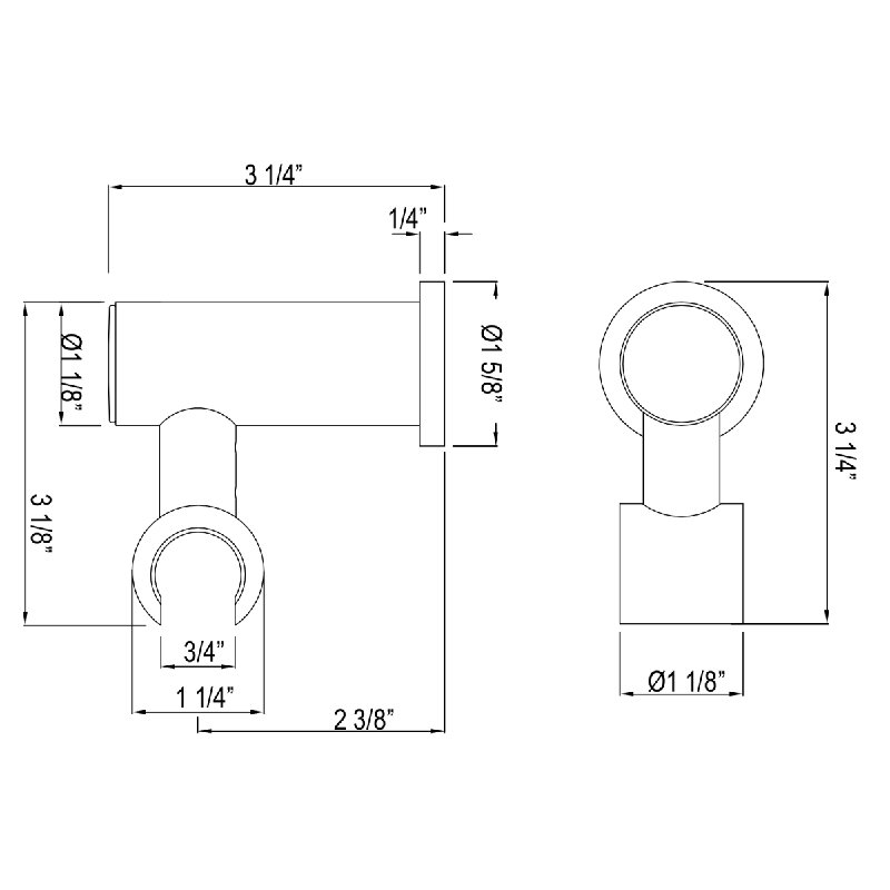 Rohl Wall Mount Handshower Holder, Satin Nickel