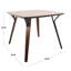Table de salle à manger en bois de noyer et marbre texturé noir-811149922