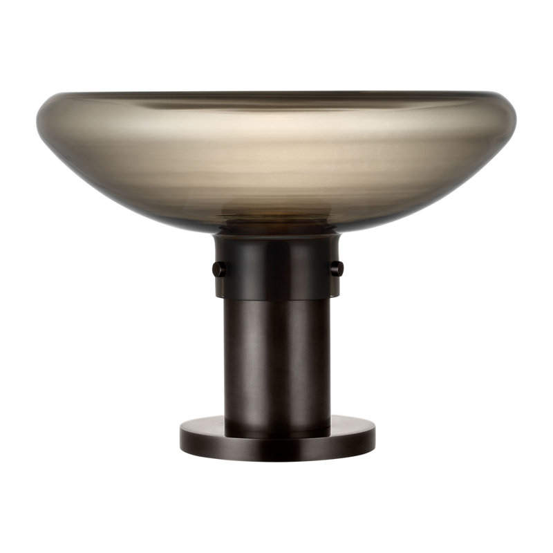 Morgan LED Table Lamp, Burnished Bronze, Smoke