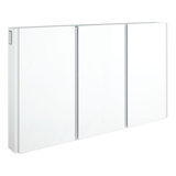 Leda 53-1/4" x 32" Lighted Frameless 3 Door Medicine Cabinet with LED Light and Wireless Speaker