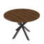 Table de salle à manger rétractable, table de salle à manger ronde, table de salle à manger extensible, base en acier au carbone pour 6 personnes, mobilier de salle à manger moderne et simple en placage de bois massif (de 42 po à 58 po)
