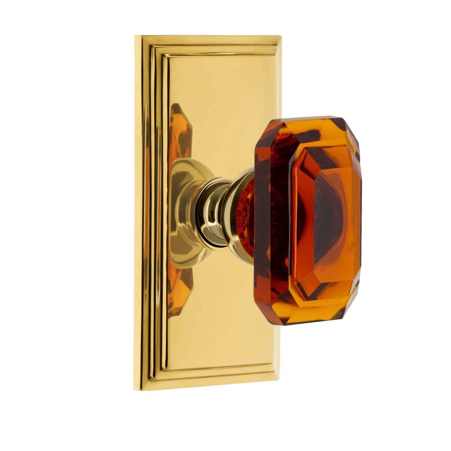 Grandeur Grandeur Carré Plate Single Dummy with Baguette Crystal Door Knob | Perigold