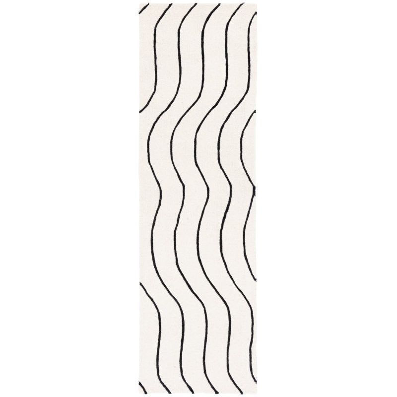 Kristian Hand Tufted New Zealand Wool Abstract Rug, Runner 2'3" x 8'