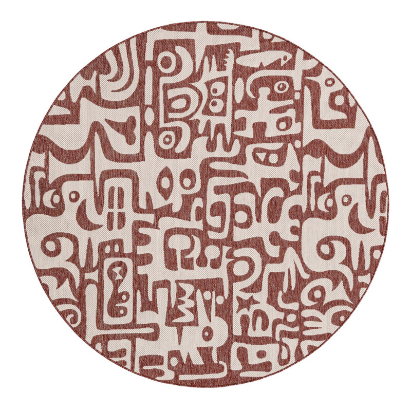 Lyric Hower Indoor/Outdoor Area Rug, Round 7'10"