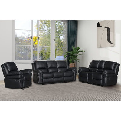 Bargesa 3 - Piece Faux Leather Living Room Set