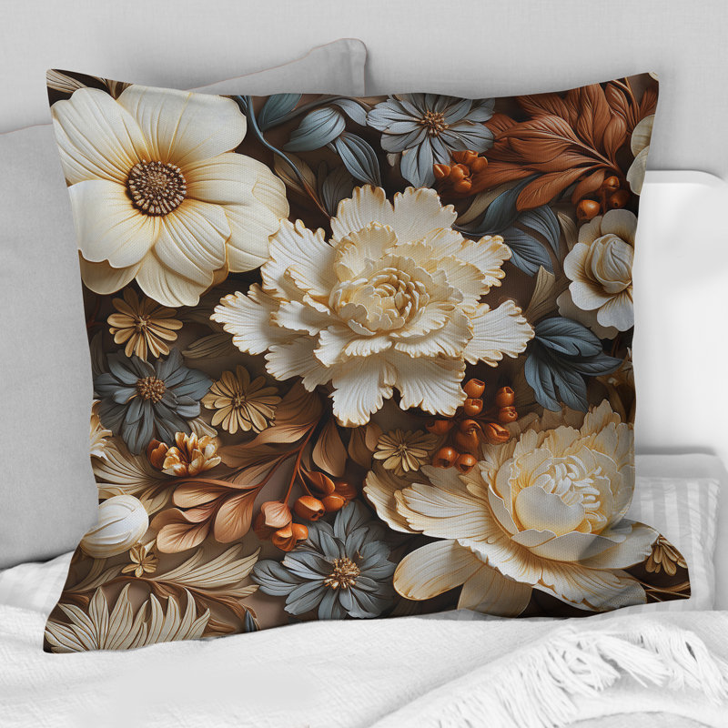 Coussin Rustic Brocade Elegance, H 18 po x l 18 po