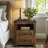 Nightstands With Charging Station, Rustic 18 Inch Bedside Table With 2 Storage Drawers And Open Shelf-1197349607-1197349600